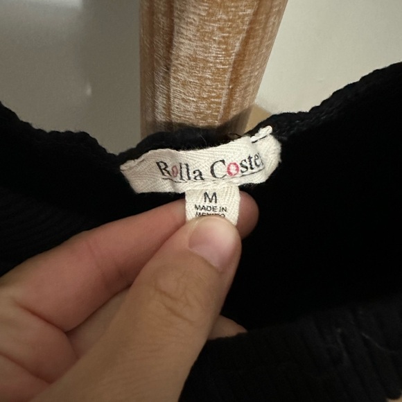 Rolla coster Elegant Black ribbed Sleeveless Dress - Picture 3 of 5